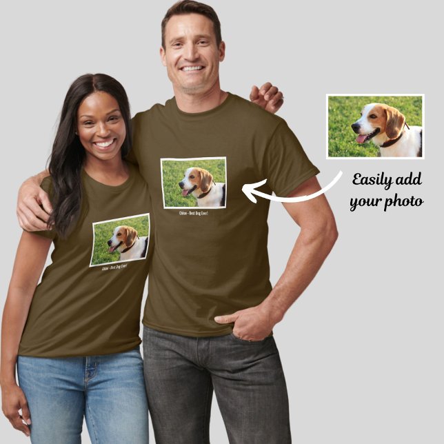 Personlig Beagle Hund Photo och Hund Namn Tee Shirt (Skapare uppladdad)