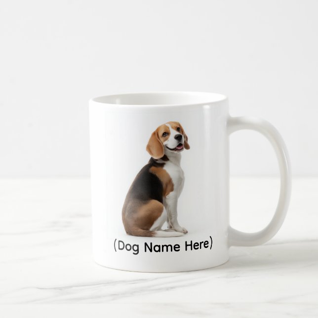 Personlig Beagle “Jag äger dig” Kaffemugg (Höger)