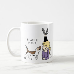 Personlig Beagle Mamma Coffee Mugg