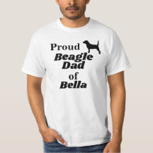 Personlig Beagle Pappa T Shirt