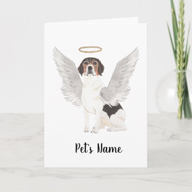 Personlig Beagle Sympathy Memorial Kort (Framsida)
