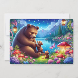 Personlig Bear Family Mor's Day Card Julkort