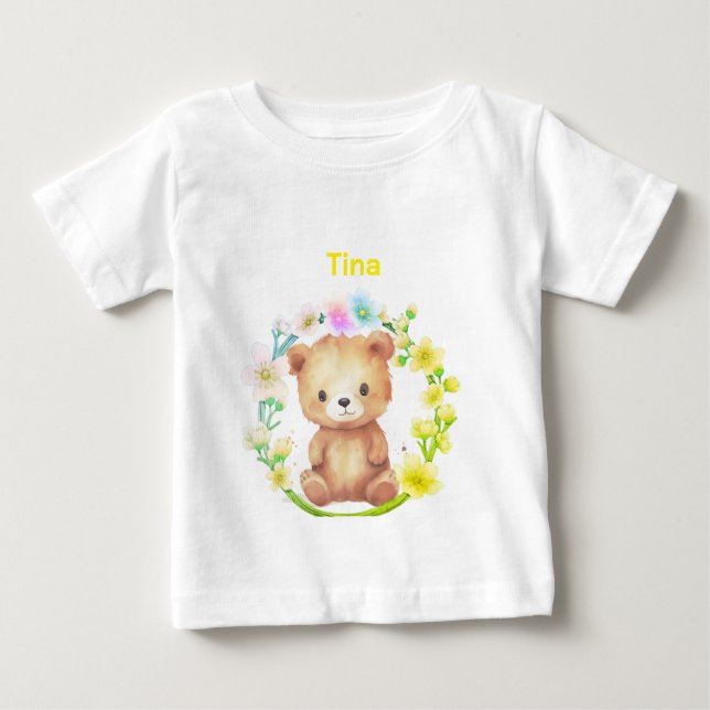Personlig Bear T Shirt (Framsida)