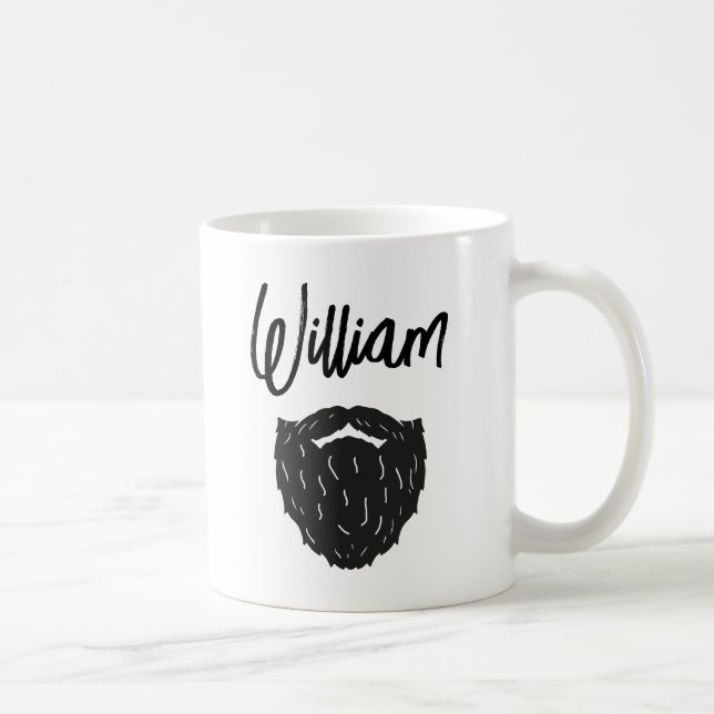Personlig Beard Bearded Pappa Noun Make Funny Kaffemugg (Höger)