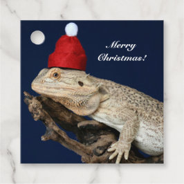 Personlig Bearded Dragon Lizard - Santa Hat Gåvor Etiketter