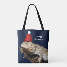 Personlig Bearded Dragon Lizard - Santa Hat Tygkasse