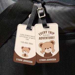 Personlig Bear's Äventyr-bagagetag Bagagebricka