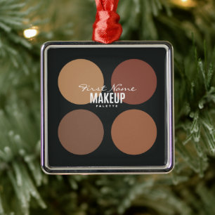 Personlig Beauty Makeup Palette Julgransprydnad Metall