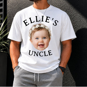 Personlig Bebis Ansikte Farbror Anpassad fotogåva T Shirt
