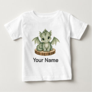 Personlig Bebis Skogsande Drakar på Träskiva T Shirt