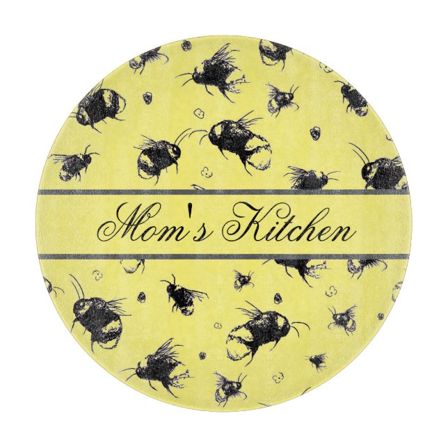 Personlig Bee Kitchen Board - Gift for Mamma (Framsidan)