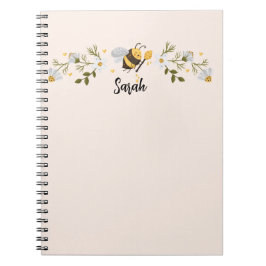 Personlig Bee Namn Anpassningsbar Journal Anteckningsbok