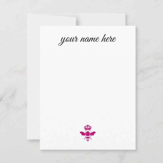 Personlig Bee Notecards Anteckningskort (Framsida)