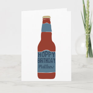 Personlig Beer Älskare Hoppy Birthday Kort