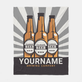 Personlig Beer Flaska Craft Brewing Company Fleecefilt