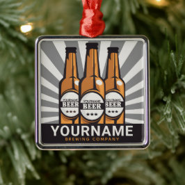 Personlig Beer Flaska Craft Brewing Company Julgransprydnad Metall
