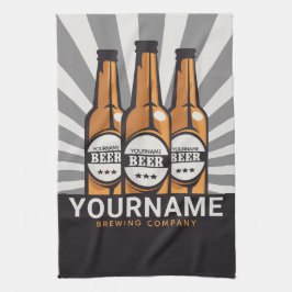Personlig Beer Flaska Craft Brewing Company Kökshandduk