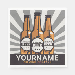 Personlig Beer Flaska Craft Brewing Company Pappersservett