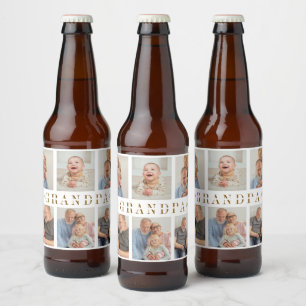 Personlig Beer Flaska-etikett Grandpa Bilder Ölflaska Etikett