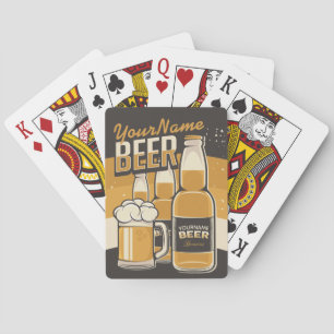 Personlig Beer Flaska Sudsy Mugg Brewing Pub Casinokort