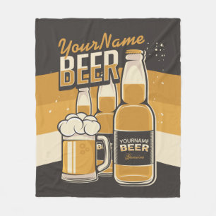 Personlig Beer Flaska Sudsy Mugg Brewing Pub Fleecefilt