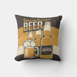 Personlig Beer Flaska Sudsy Mugg Brewing Pub Kudde