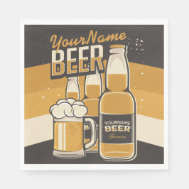 Personlig Beer Flaska Sudsy Mugg Brewing Pub Pappersservett