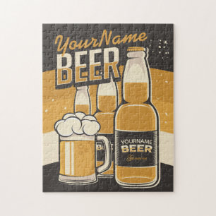 Personlig Beer Flaska Sudsy Mugg Brewing Pub Pussel