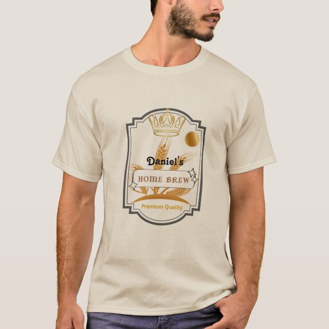 Personlig Beer Glass Kopp T Shirt (Framsida)