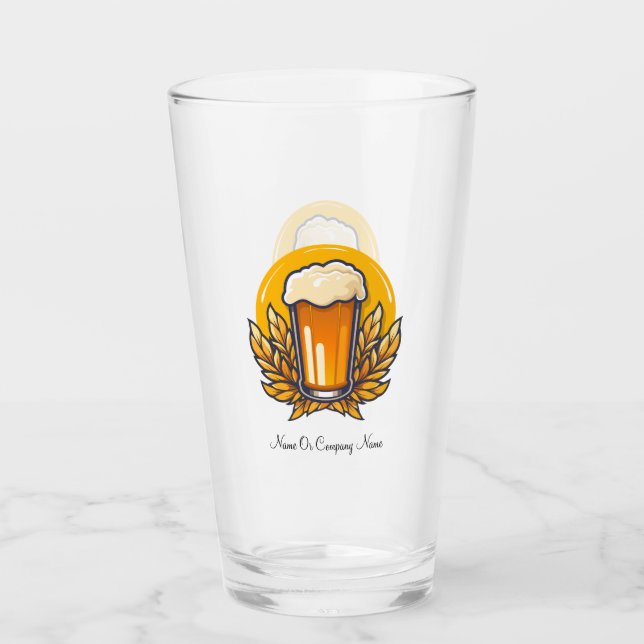 Personlig Beer Glass med Namn Glaskopp (Framsida)