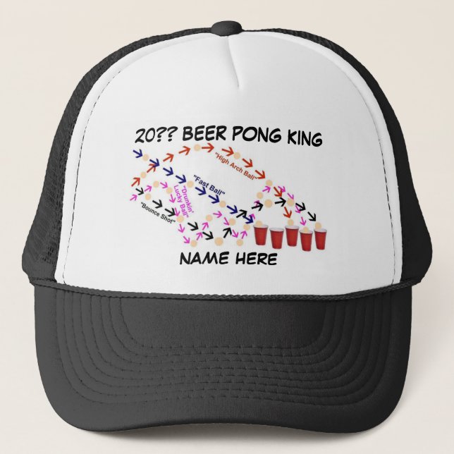 Personlig Beer Pong Kung Keps (Framsida)
