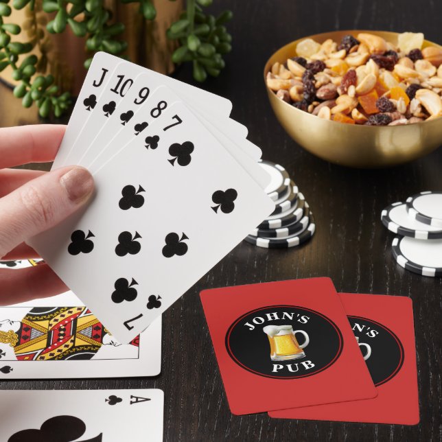 Personlig Beer Pub med valfri Namn Casinokort (På plats)