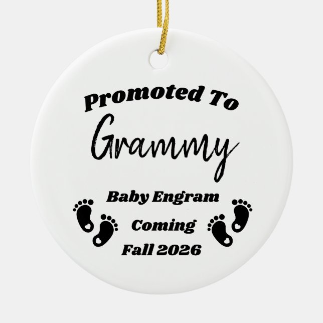 Personlig befordrad till Grandparent Ornament (Framsidan)