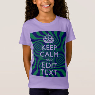 Personlig Behålla Lugn Blue och Grönt med en vrid T Shirt