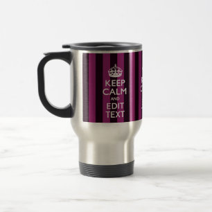 Personlig BEHÅLLA LUGN Din text om Rosa Fuchsia Resemugg