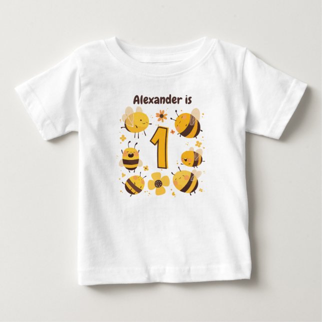 Personlig behandlas första födelsedag t shirt (Framsida)