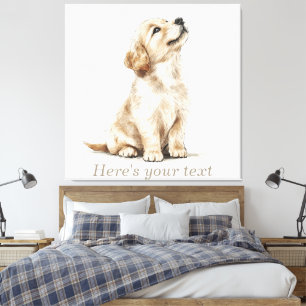 Personlig Beige Golden Retriever Bebis Canvastryck