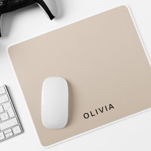 "Personlig Beige Monogram Musmatta