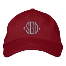 Personlig beige monogrammad maroon