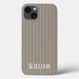 Personlig beige streck Fodral-Mate iPhone-cas