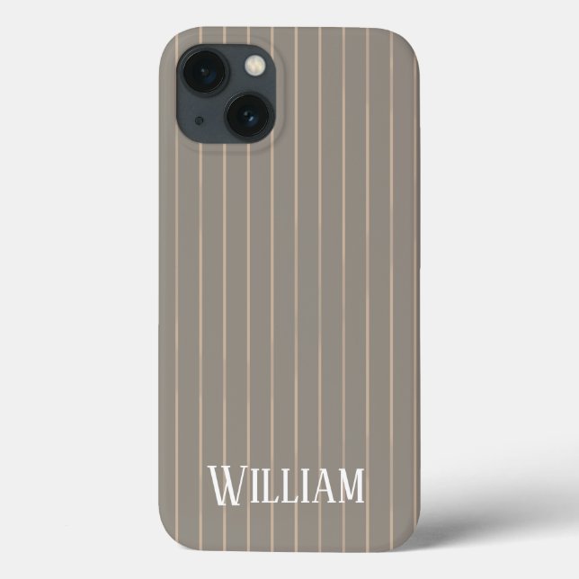 Personlig beige streck Fodral-Mate iPhone-cas (Baksida)