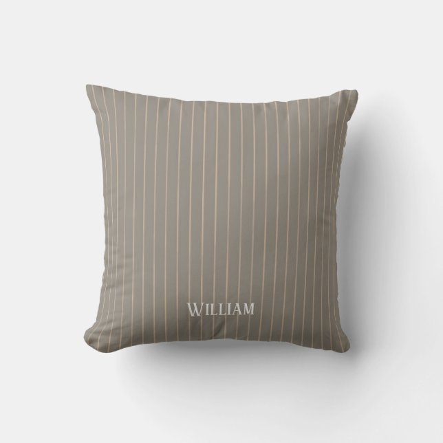Personlig beige streck kudde (Framsida)