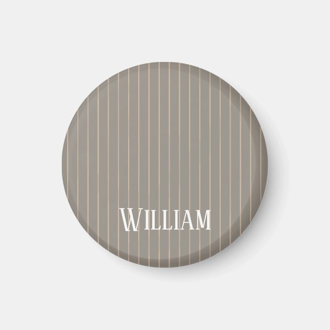 Personlig beige streck magnet (Framsidan)