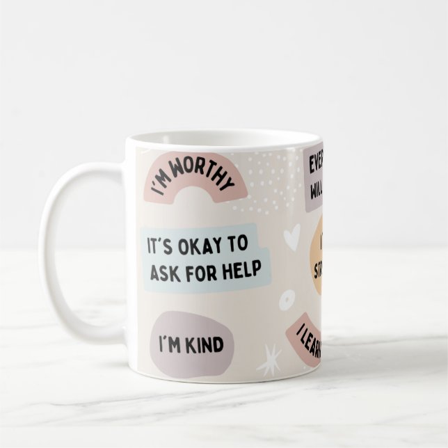 Personlig bekräftelse Mugg: Mamma Gift, kaffe Älsk Kaffemugg (Vänster)