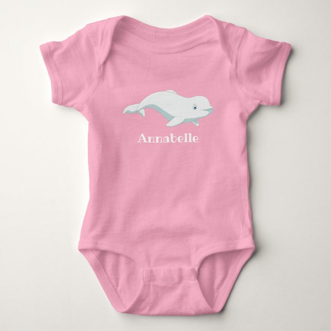 Personlig Beluga Whale Arktiska havet T Shirt (Framsida)
