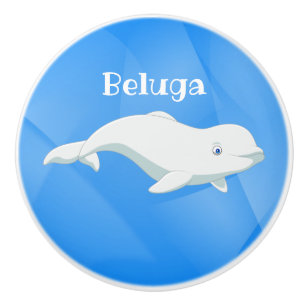 Personlig Beluga Whale Blue, Vita Arktiska havet Knopp