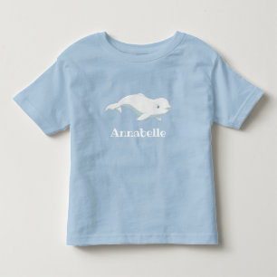 Personlig Beluga Whale och Blue Hearts Arktis T Shirt
