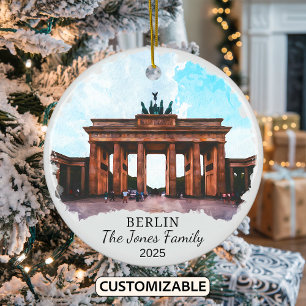 Personlig Berlin Ornament, Tyskland Julgransprydnad Keramik