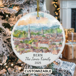 Personlig Bern Ornament, Schweiz Gift Julgransprydnad Keramik