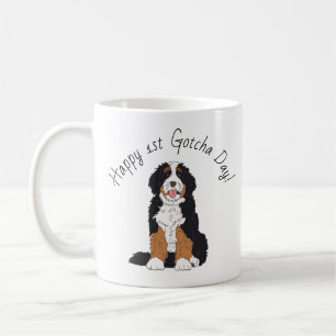 Personlig Bernedoodle 1:a Gotcha-dagsfoto Kaffemugg